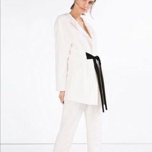 Zara Jacquard pants And Blazer set